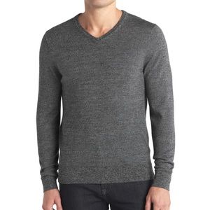 NEW Hart Schaffner Marx 100% Extra Fine Merino Wool V-Neck Sweater Grey Size XLT